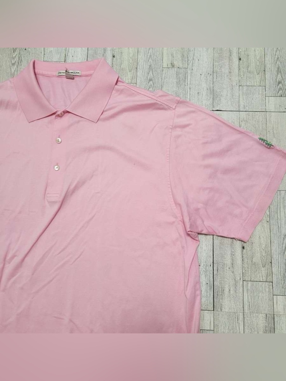 Men's Peter Millar 100% Cotton Pink Athletic Preppy Golf Polo Shirt Size XL